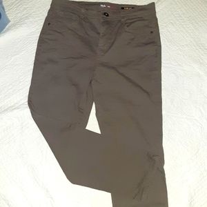 Ladies Olive Petite Slim Jeans